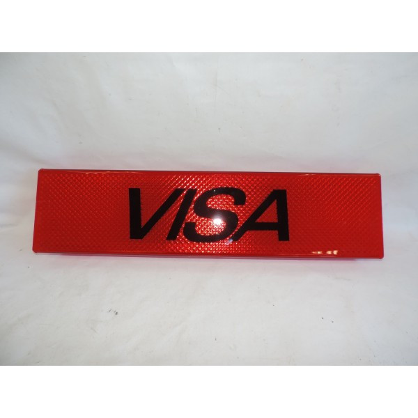 Red decorative plate "Visa II"