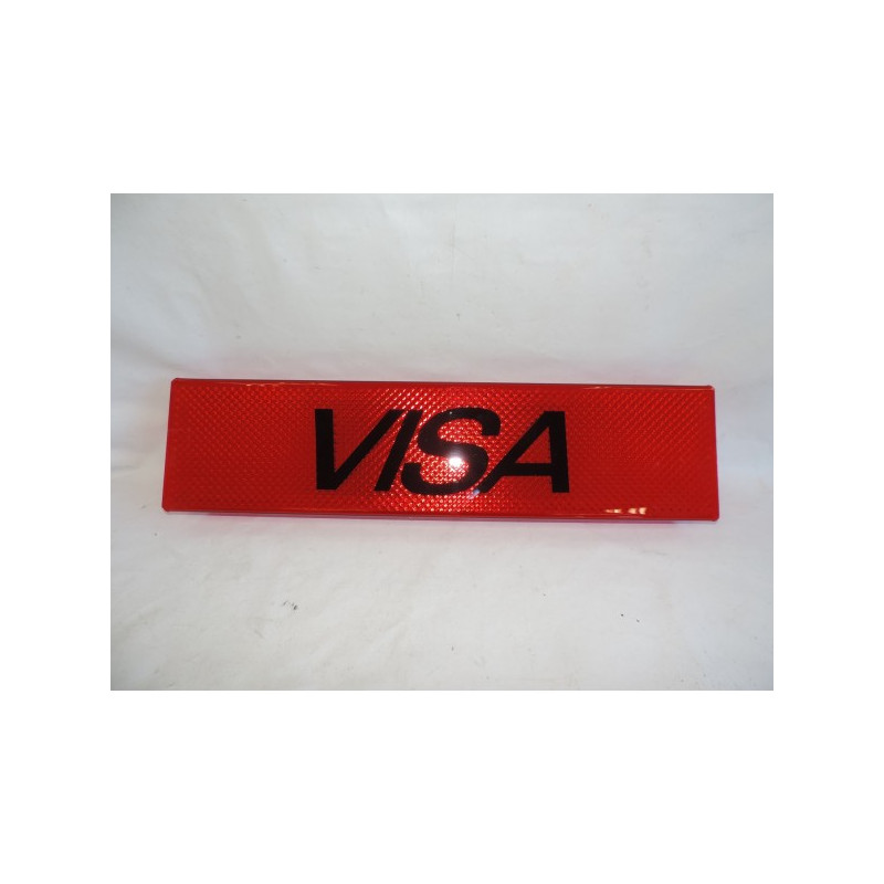 Red decorative plate "Visa II"