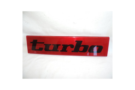 Plaque décorative arrière rouge "Turbo"