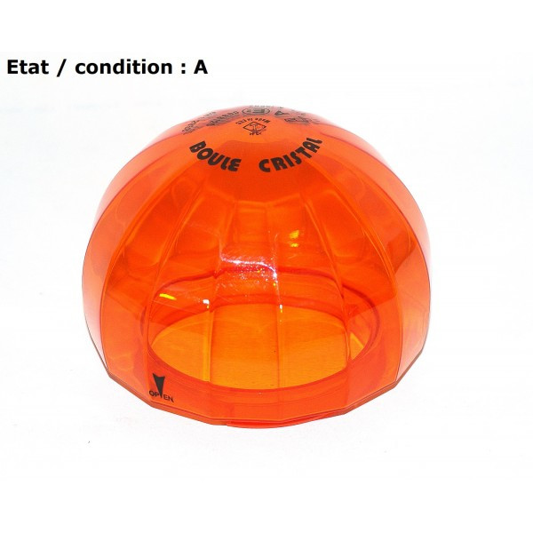 Cabochon feu gyrophare orange Boule Cristal SIRENA 12050