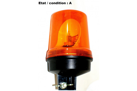 Feu gyrophare orange complet 24V sur hampe SEV MARCHAL 64663012