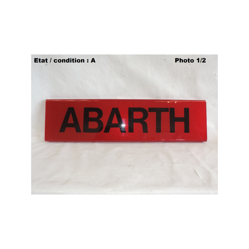 Red decorative plate "Abarth"