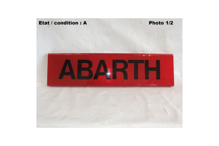 Red decorative plate "Abarth"