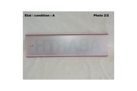 Red decorative plate "Abarth"