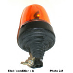 Complete orange rotating beacon 12V on pole ELECTRA M519