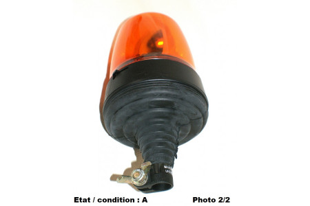 Complete orange rotating beacon 12V on pole ELECTRA M519