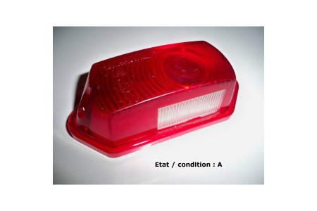 Red taillight + licence plate light lens AUTEROCHE 242M