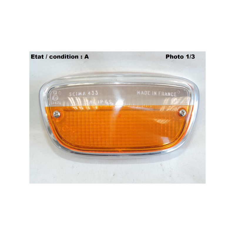 PEUGEOT 404 (70-75) - Front light indicator lens SEIMA 433 (chromed)
