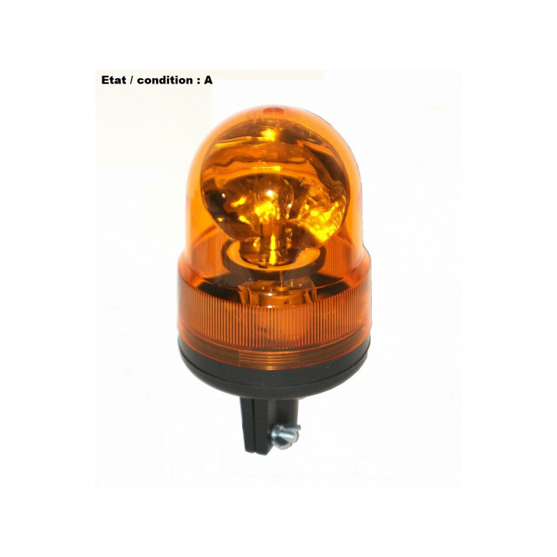 Feu gyrophare orange complet 12V / 24V sur hampe DASTERI TA42112