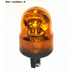Complete orange rotating beacon 12V on pole AJBA GF10