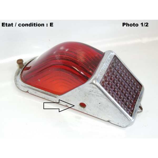 Cabochon feu arrière SCINTEX Ruby (strié)