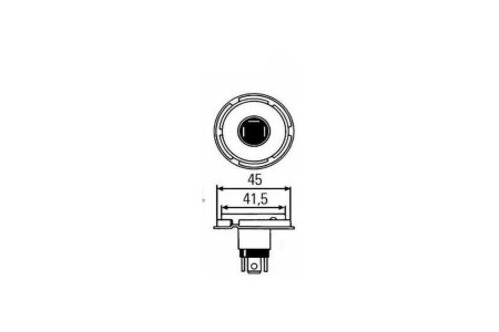 P45t - Lampe 12V  45/40W Code Européen jaune (sans lucarne)