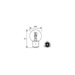 BA21s - Lampe 12V 45W jaune Argenture