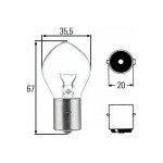 BA20S - Lampe 12V 45W jaune