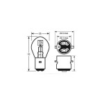 BA20d - Lampe 12V 35/35W incolore