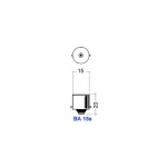 BA15s - Lampe 12V  7W 35mm (verre granité)