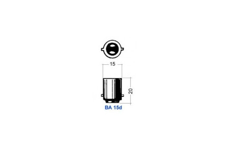 BA15d - Bulb 12V /16V 25/25W (50B) clear