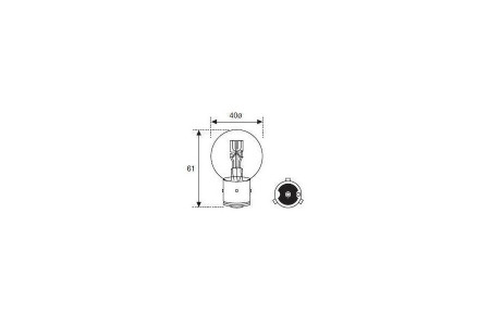 BA21s - Bulb 12V / 17V 45W yellow
