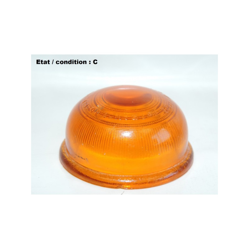 SCINTEX R5 1871/14 - Cabochon feu lenticulaire ambré