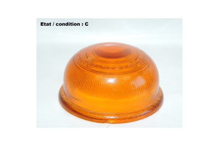 SCINTEX R5 1871/14 - Cabochon feu lenticulaire ambré