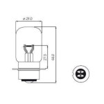 P22D P36D - Lampe 6V 45/40W incolore