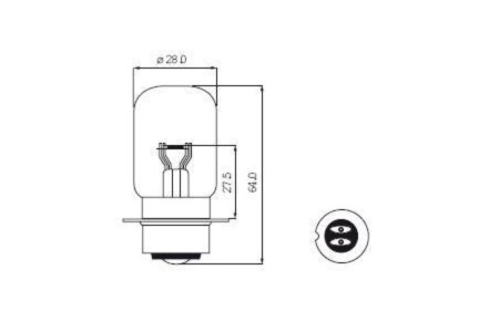 P22D P36D - Lampe 6V 45/40W incolore