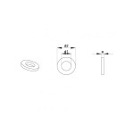 Pair of plastic washers  7,0mm for screws