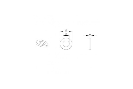 Pair of plastic washers  7,0mm for screws