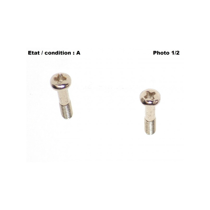 Pair of nickel plated brass screws 18mm