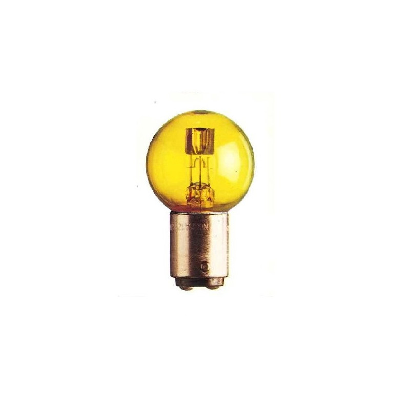 BA15d - Lampe 6V 1A jaune (lisse)