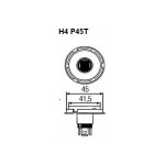 P45t - Lampe 12V  45/40W H4 incolore (sans lucarne)