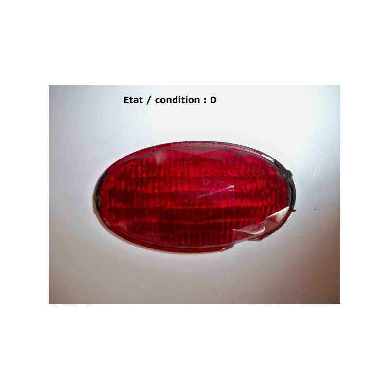 Cabochon feu à facettes rouge (verre)