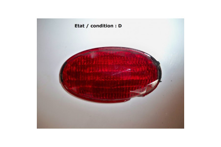 Cabochon feu à facettes rouge (verre)