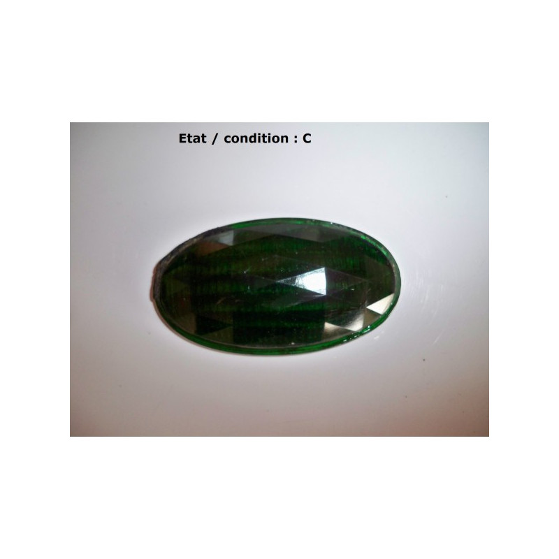 Red taillight with faceted surface (glass)