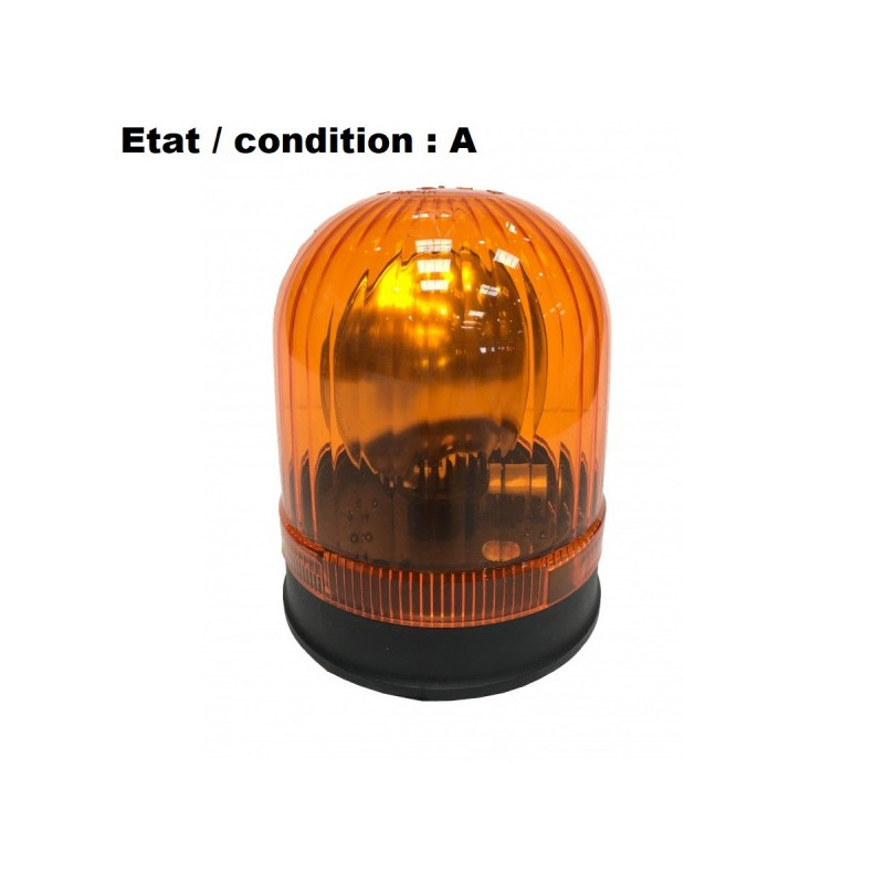 Complete orange rotating beacon 12V AJBA GF90
