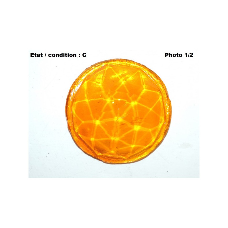 Cabochon feu clignotant à facettes (verre)