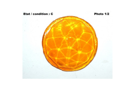 Cabochon feu clignotant à facettes (verre)