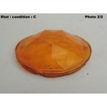 Cabochon feu clignotant à facettes (verre)
