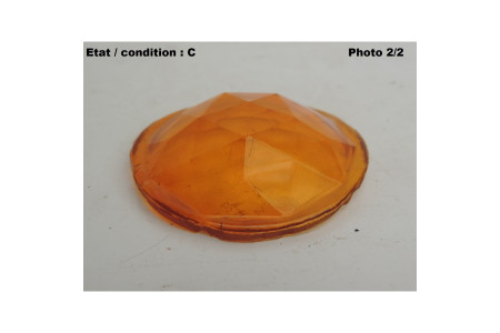 Cabochon feu clignotant à facettes (verre)