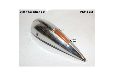 Front wing indicator light lens (chromed)