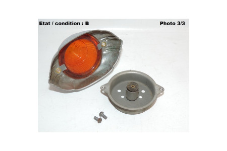 Complete orange indicator light (chromed)