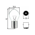 BA20s - Bulb 12V 36W yellow