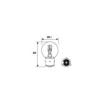 BA21s - Lampe 6V / 8V 50B jaune
