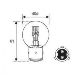BA21d - Bulb  9,5V 35B yellow