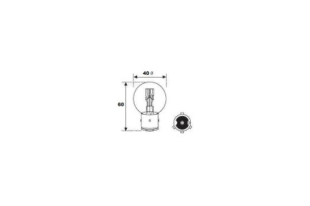 BA21s - Bulb 6V 50W yellow (4 pins)