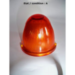 Cabochon feu orange clignotant "obus" AXO (verre)
