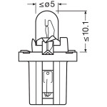 BAX10d - Lampe 12V  2W B8,4d vert