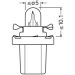 BAX10d - Lampe 12V  1,2W B8,3d