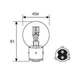 Lampe 12V 36/45W jaune BA21d