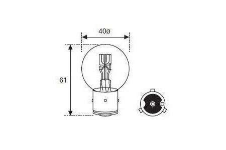 BA21s - Bulb 24V 45W clear